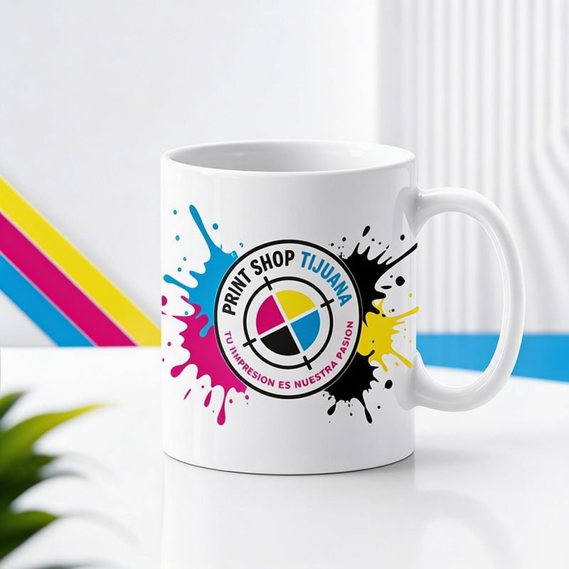 Tazas sublimadas con diseño a todo color — Print Shop Tijuana